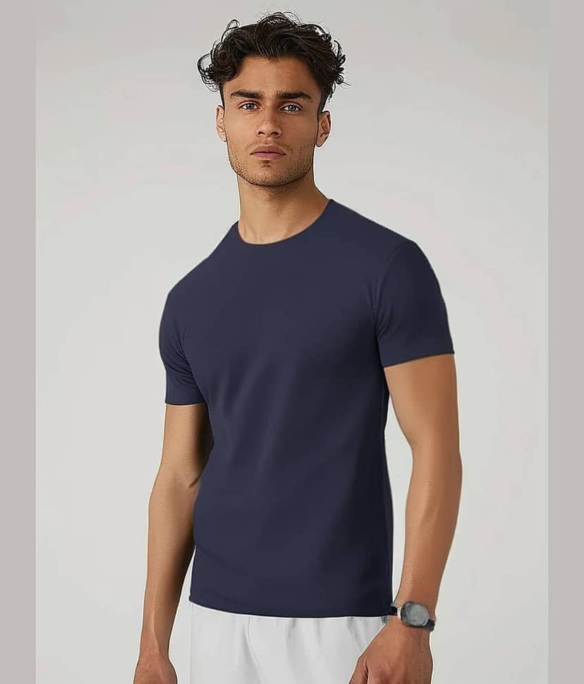 ELBATROSS Pack of 1 Polyester Slim Fit Men's T-Shirt ( Red )