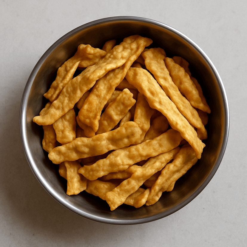 Nirmala Bazaar's fafda - traditional indian snack view 2