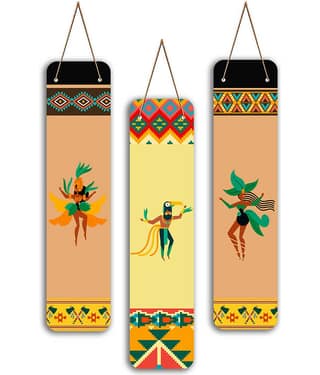 Saf Wood Wall Sculpture Multi - Pack of 3