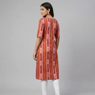 Kurti Printed Pink -- Odisha Handloom