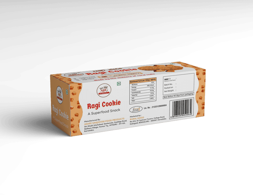 We Mill Ragi Cookie Organic Jaggery Superfood Snack