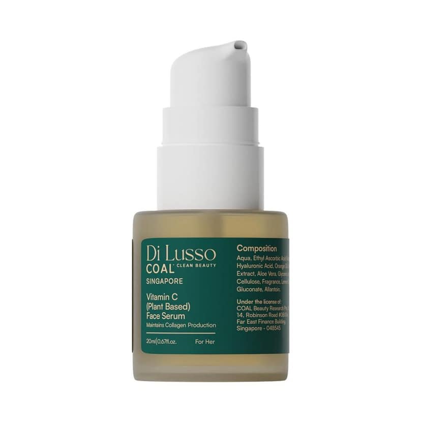 COAL Clean Beauty Vitamin C (Plant Based) Face Serum with Orange-Lemon Oil & Licorice Extract | Maintains Collagen Production & Brightens Skin | Women | All Skin Types | 20ml