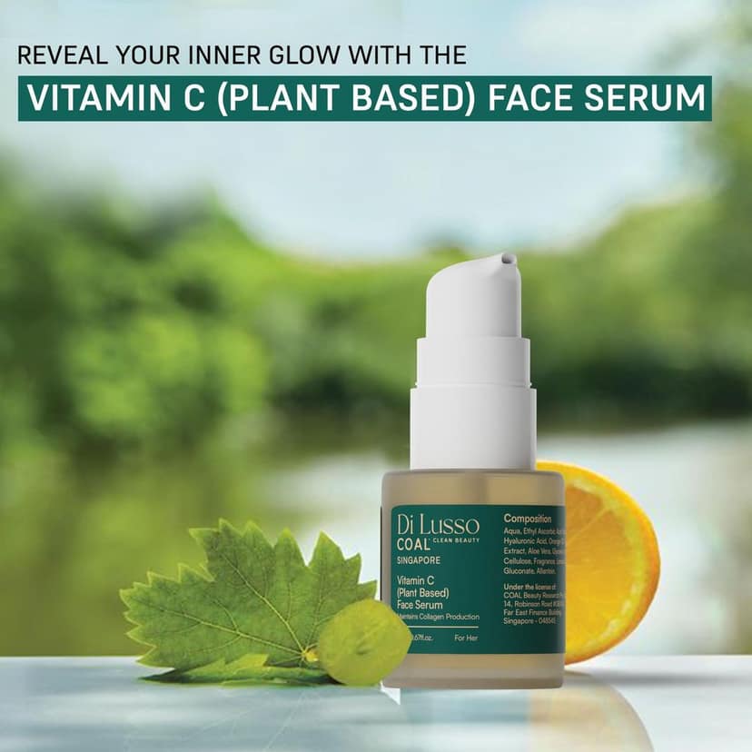 COAL Clean Beauty Vitamin C (Plant Based) Face Serum with Orange-Lemon Oil & Licorice Extract | Maintains Collagen Production & Brightens Skin | Women | All Skin Types | 20ml view 6