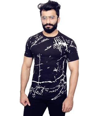 Nityanand Enterprises White Cotton Blend T-Shirt