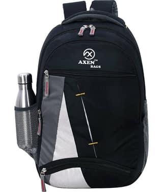 AXEN BAGS 30 Ltrs Polyester Backpack *For Men ( Black )