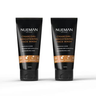 NUEMAN Charcoal Brightening Face Wash | For Men | All Skin Types | With Salicylic Acid, Niacinamide, Aloe Vera & Neem | Fights Acne, Oil, Dullness | Dermatologically Tested