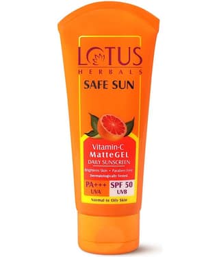 Lotus Herbals Safe Sun Vitamin C Mattegel Daily Sunscreen, Spf 50, Pa+++, Normal / Oily Skin, 100G
