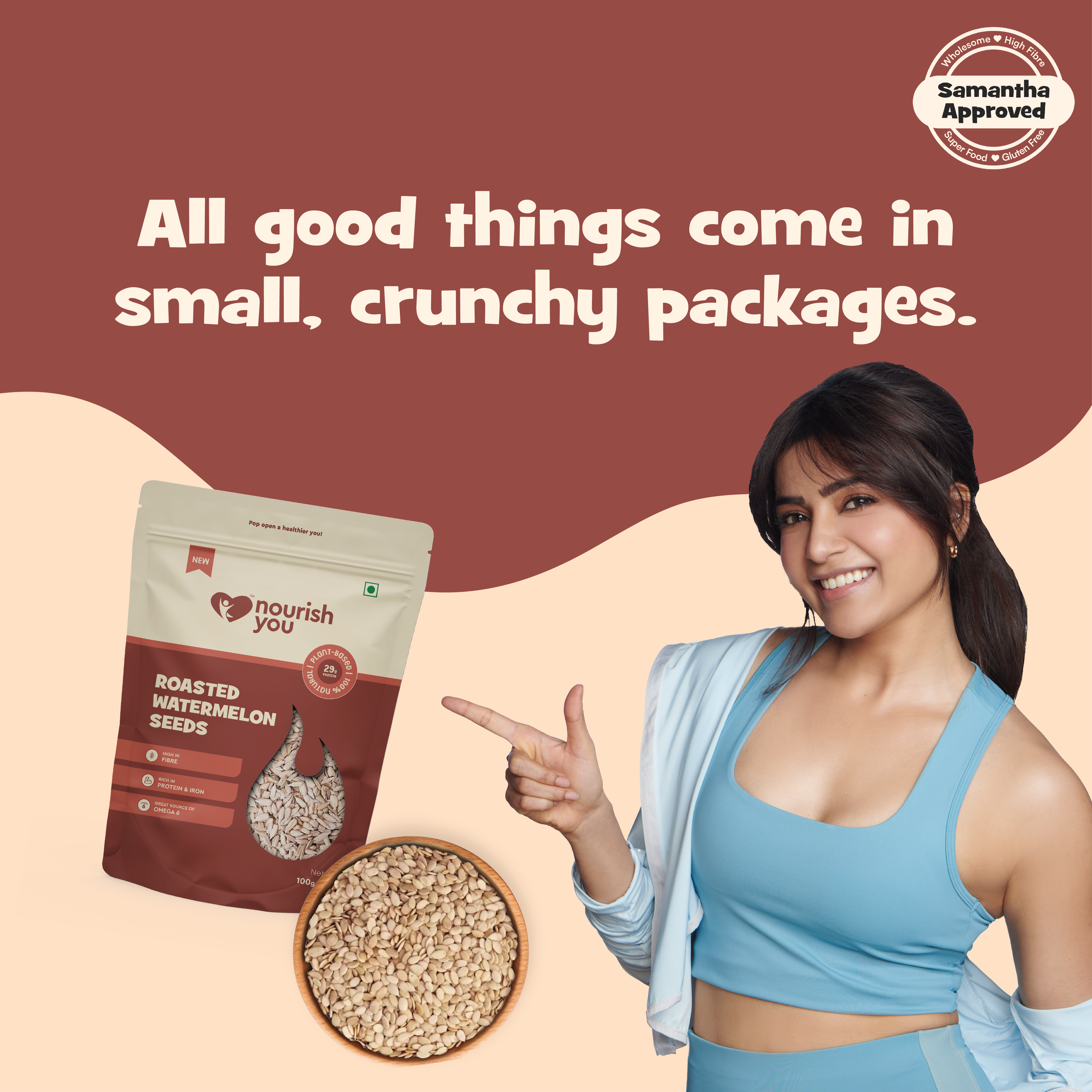 nourish you Organic Roasted Watermelon Seeds view 3