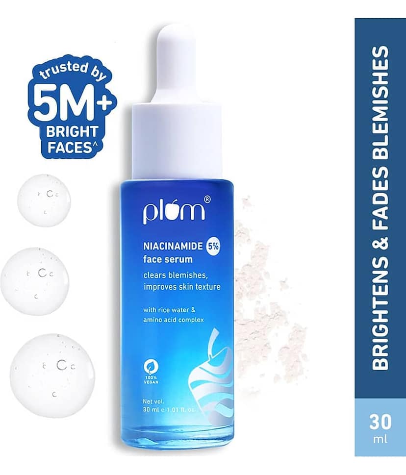 Plum 5% Niacinamide Face Serum | Clears Blemishes & Improves Skin Texture (30 ml)