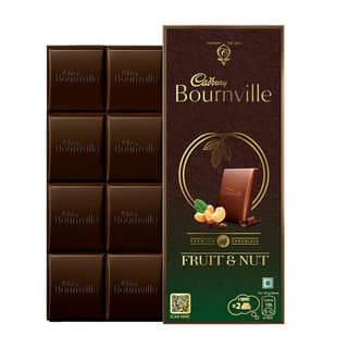Cadbury Bournville Fruit & Nut Dark Chocolate Bar, 80 g