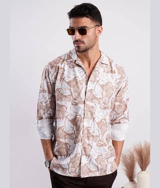 IVOC Poly Cotton Relaxed Fit Printed Half Sleeves Men's Casual Shirt - Multicolor ( Pack of 1 )