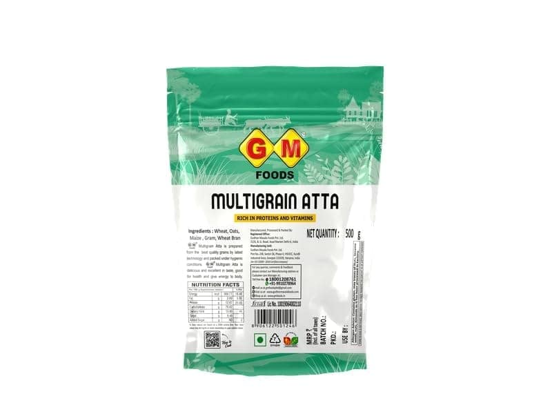 GM Foods Multigrain Atta 500g (Pack of 3) | High Protein & Vitamin-Rich Flour | No Additives or Preservatives | Healthy Whole Grain Atta for Roti, Chapati, Paratha & Everyday Balanced Meals view 4