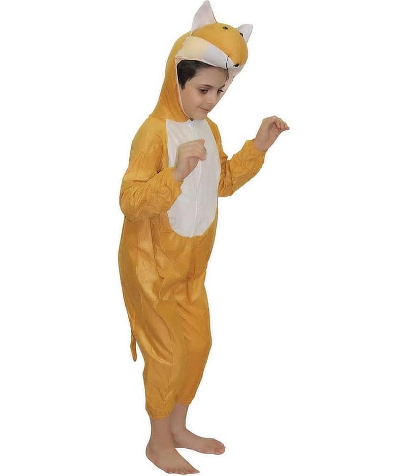 Kaku Fancy Dresses Fox Wild Animal Costume -Brown, 5-6 Years, for Boys & Girls view 2