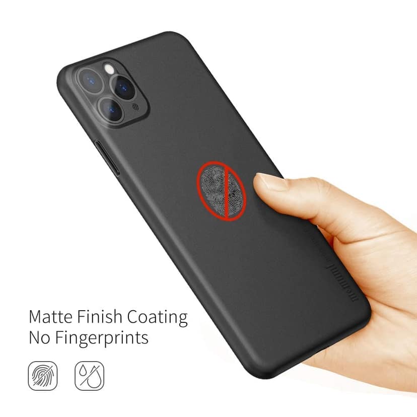 Memumi Slim Series Ultra Thin Back Cover for Apple iPhone 11 Pro Max 0.3 mm Thin, Black - (6.5") view 4