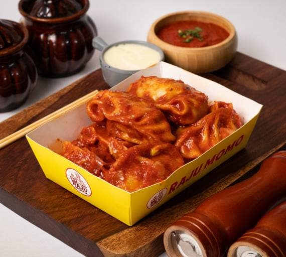 Mutton Schezwan Pan Fried Momos [6 Pcs]
