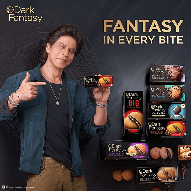 Sunfeast Dark Fantasy - Choco Fills, Original Filled Cookies With Choco Creme, 75 G Pouch view 7
