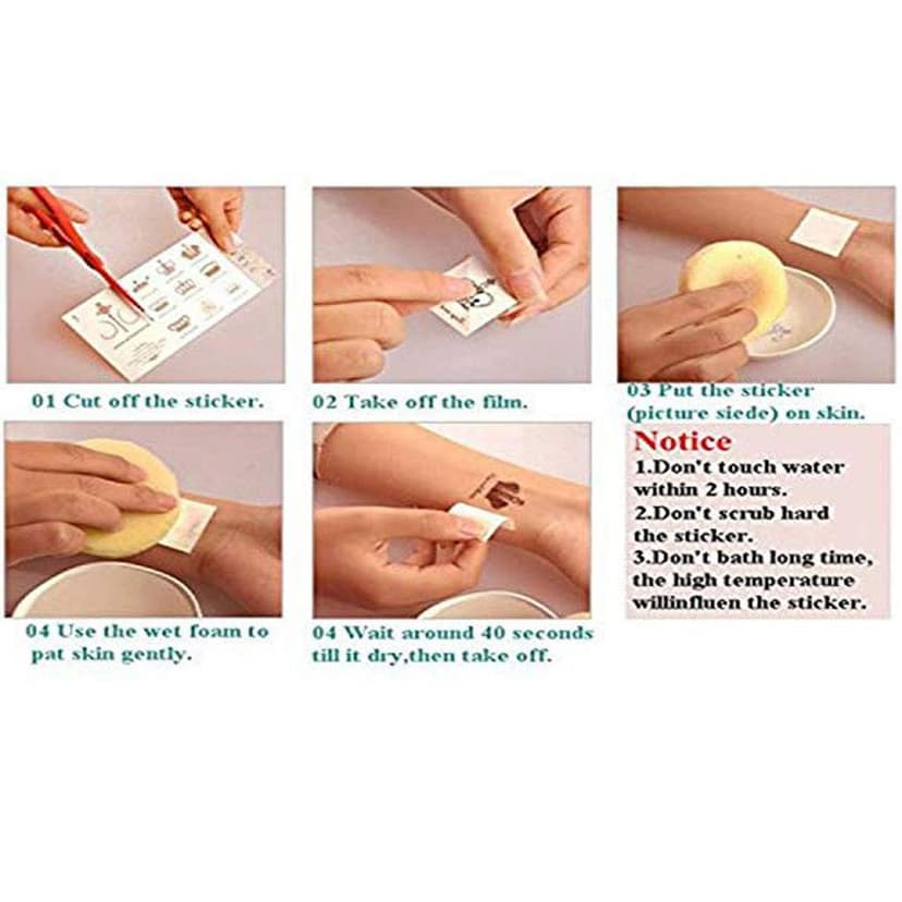 Voorkoms Mom Dad Hand Band & Tribal Temporary tattoo Design Round Shape Waterproof for Boy view 4