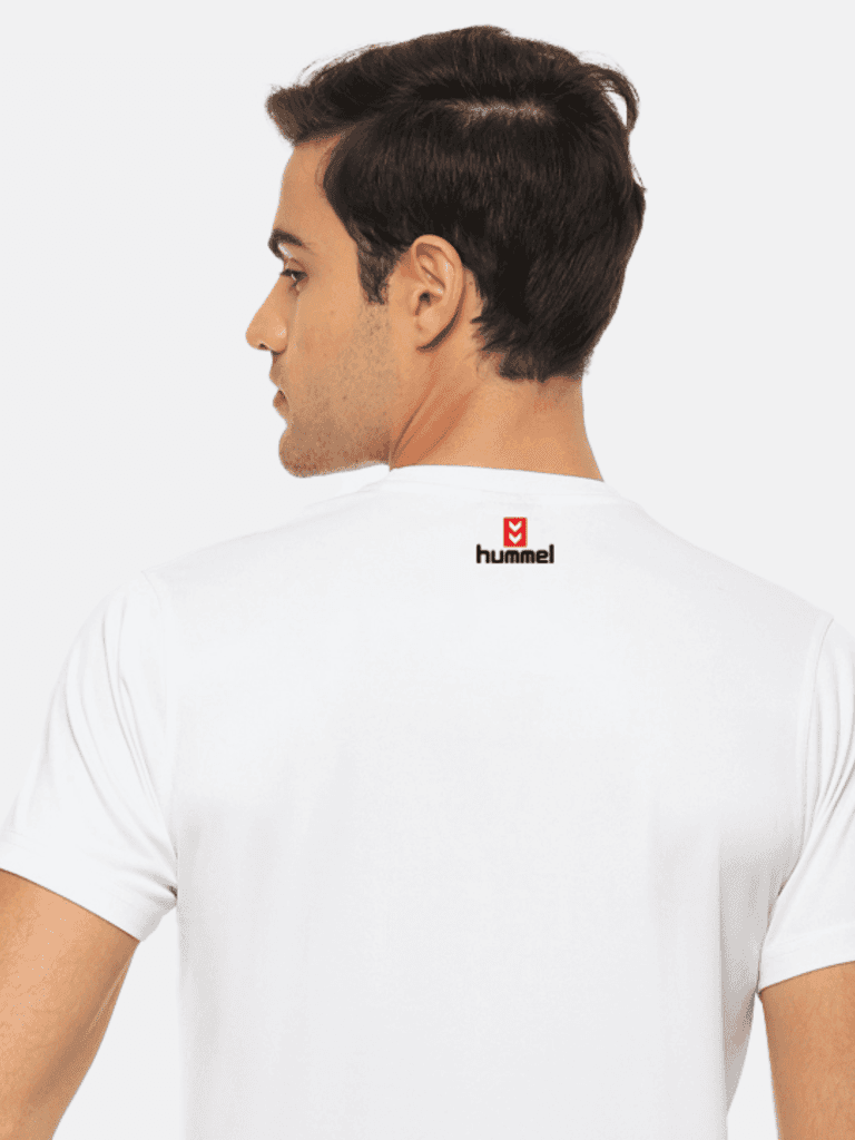 Hummel Men White B2B Round Neck Cotton view 4