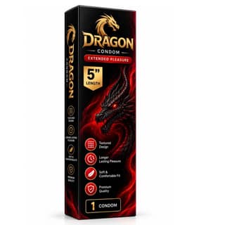 Soft Silicon Men Reu*sable Dragon Con*dom With Extra Length And Girth Extension | Penis Sleeve For Men
