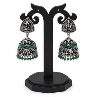 Tribes India Metal Topli Earring for Women (Multicolor)