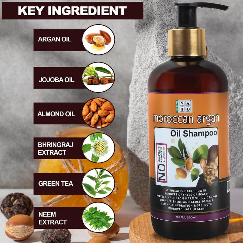 YATO Herbals Moroccan Argan Oil Shampoo 300 ML For Dry Hair view 3