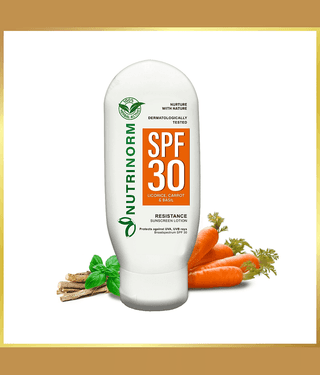 NUTRINORM SPF Sunscreen Lotion - Enriched with Carrot Seed Oil and Tulsi Oil - 100g