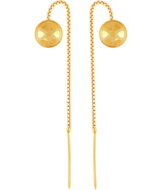 VIVASTRI Golden Threader Earrings ( Pack of 1 )