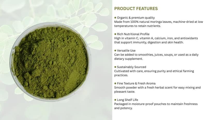 Moringa Powder200g view 3