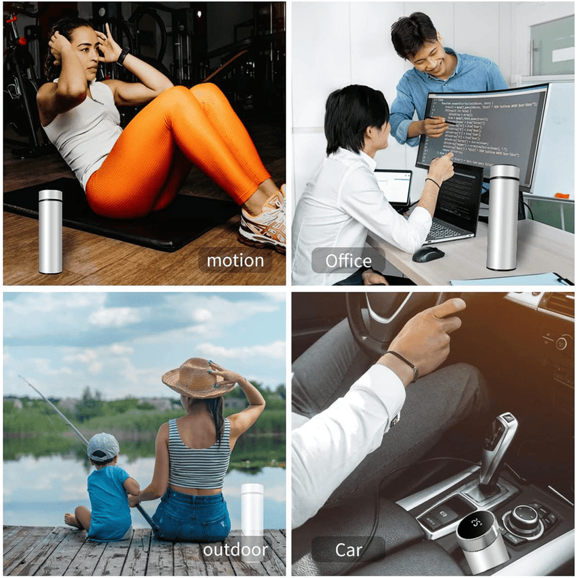 Smart Vacuum Insulated Water Bottle – LED Temperature Display 500ml view 2