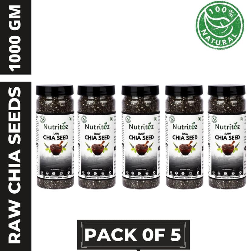 Nutritoz Natural Raw Chia Seeds For Weight Loss With Omega 3, Fiber, Calcium And Zinc view 9