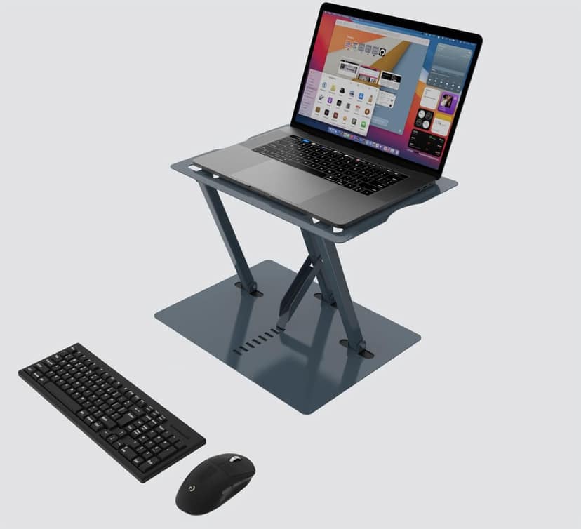 Opus Indigo Uplyft Laptop Stand for Desk Ergonomic Sit to Stand Holder and Desk Convertor Adjustable Height from 2" to 12" Supports up to 15 Kg Compatible with All Laptops and Computer Tablets view 4