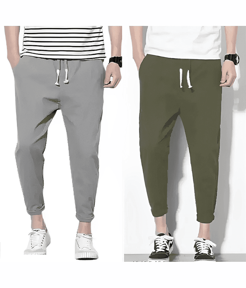 Reya Multicolor Polyester Men's Trackpants ( Pack of 2 )