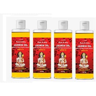 PACK OF 4 PURE HOLY PRECIOUS JASMINE OIL MADE FROM REAL JASMINE FLOWERS