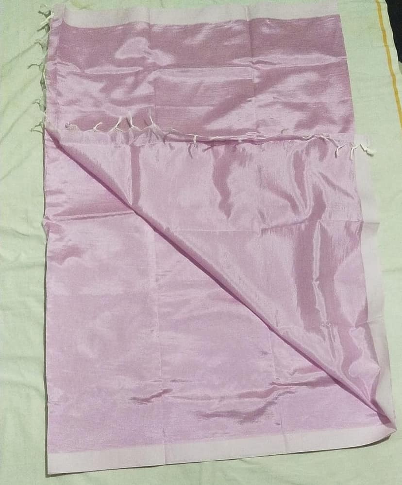 Light Pink Pure Handloom Kanchipuram Silk Saree With Blouse view 2