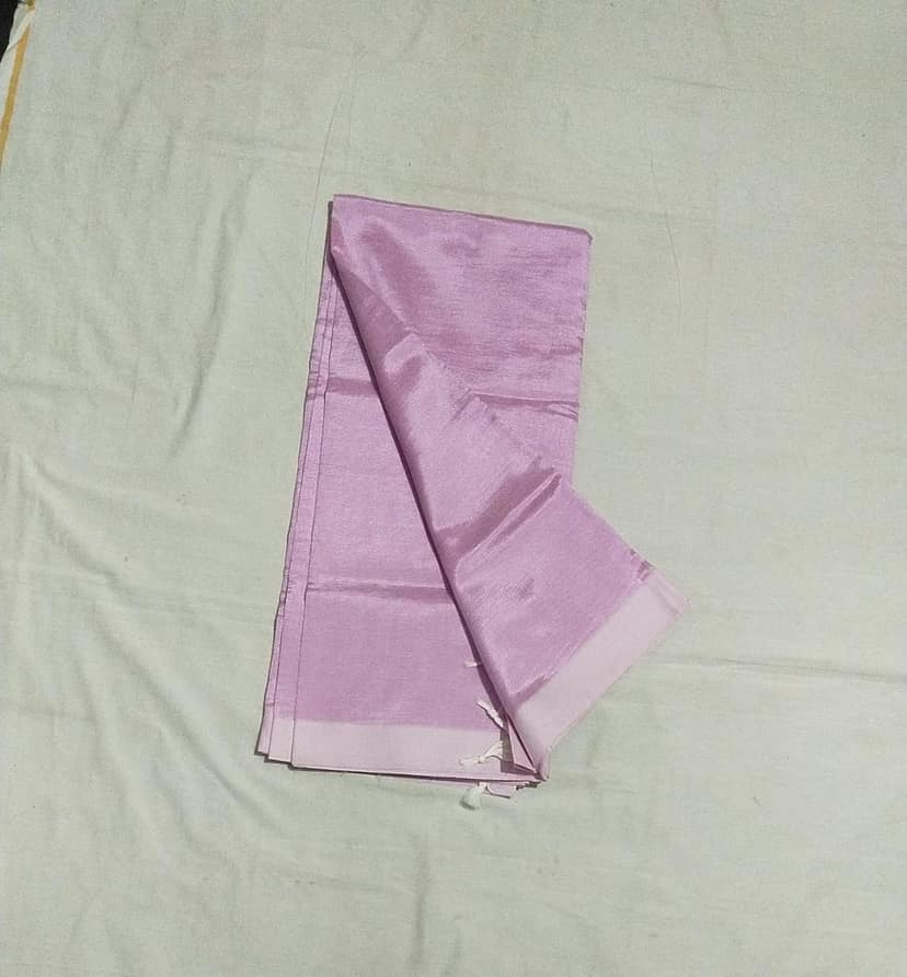 Light Pink Pure Handloom Kanchipuram Silk Saree With Blouse view 3