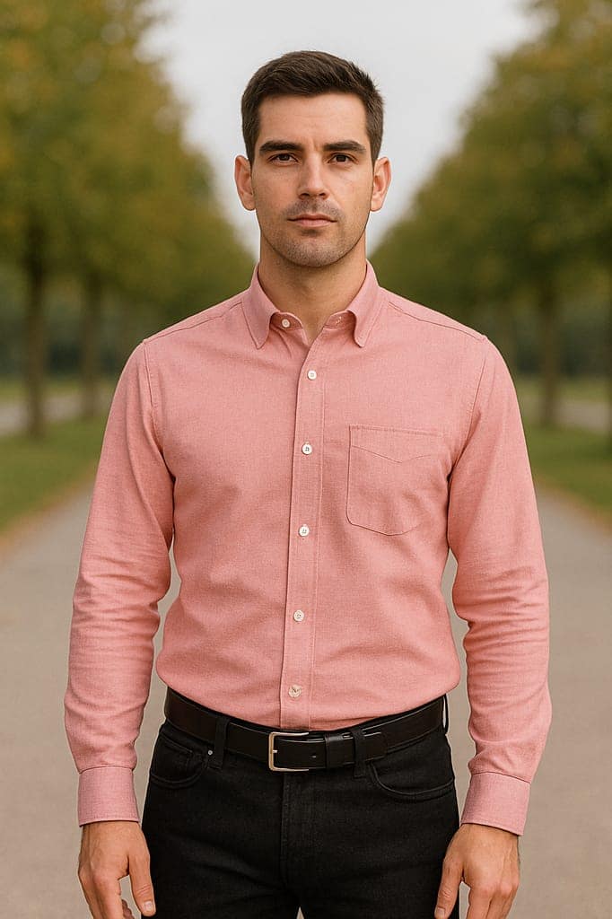 Men's Classic Button-Down Shirt - Versatile & Comfortable