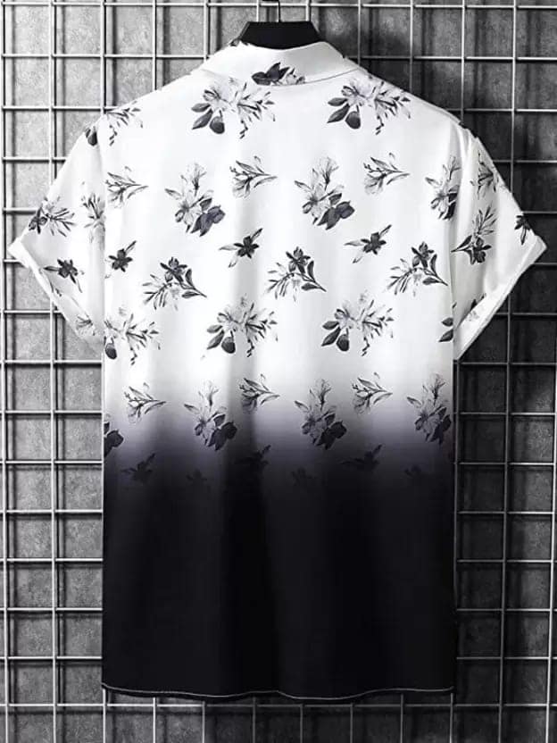 Men Regular Fit Printed Cut Away Collar Casual Shirt view 2