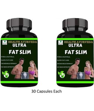 Health Ayurveda Ultra Fat Slim | Weight Loss Capsule 60 No.S Pack of 2