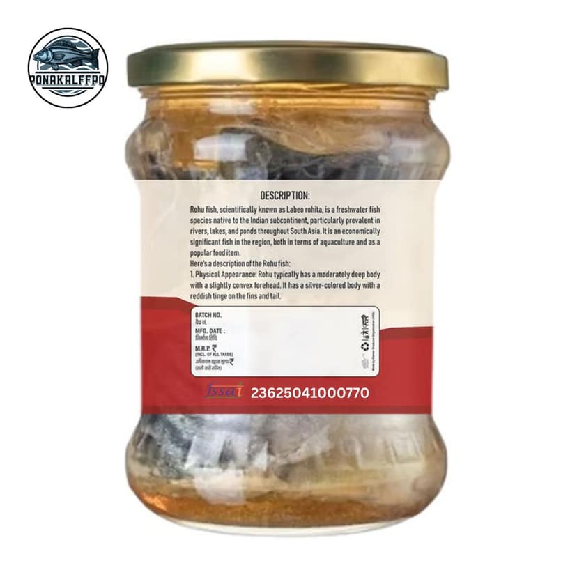 PONAKALFFPO Rohu Fish Pickle - Authentic & Spicy Fish Delicacy view 3