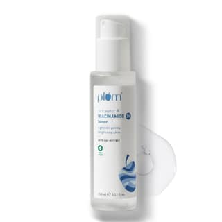 Plum 3% Niacinamide & Rice Water Face Toner | Alcohol-Free Toner for Oily Acne Prone Dry Combination Skin | Pore Tightening & Glowing Skin |Fades Blemishes, Brightens & Smoothens | Women & Men | 150ml Plum 3% Niacinamide & Rice Water Face Toner | Alcohol