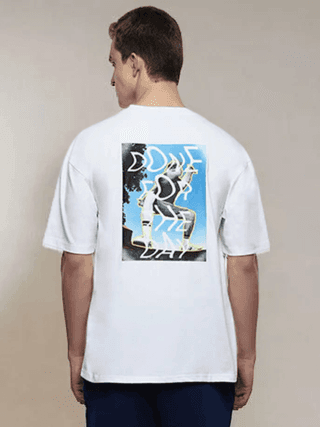 Wrap Men's White Oversized T-shirt