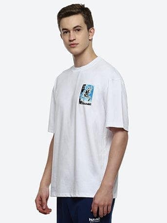 Wrap Men's White Oversized T-shirt view 3