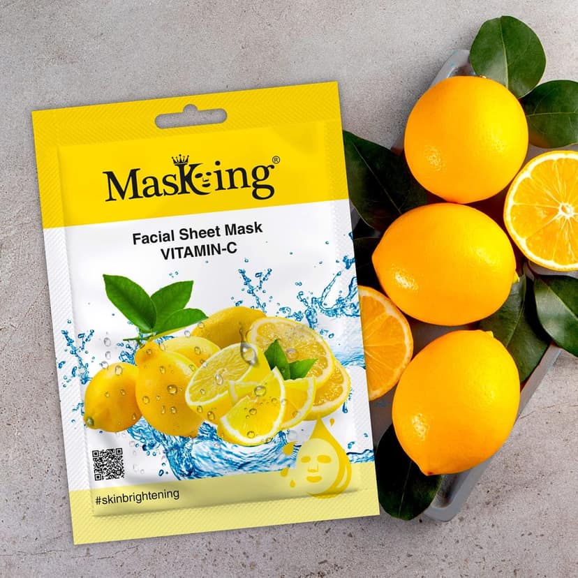 Masking Beauty Facial Sheet Mask | Natural Sheet Mask |Face sheet Mask for Women, Men Combo Pack of 10 (200ml/g) view 7
