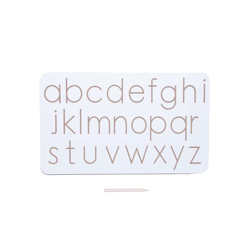 Wooden White Tracing Board Stencil (Small English Alphabets) view 2