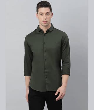 Dennis Lingo - Green 100% Cotton Slim Fit Men's Casual Shirt ( Pack of 1 )