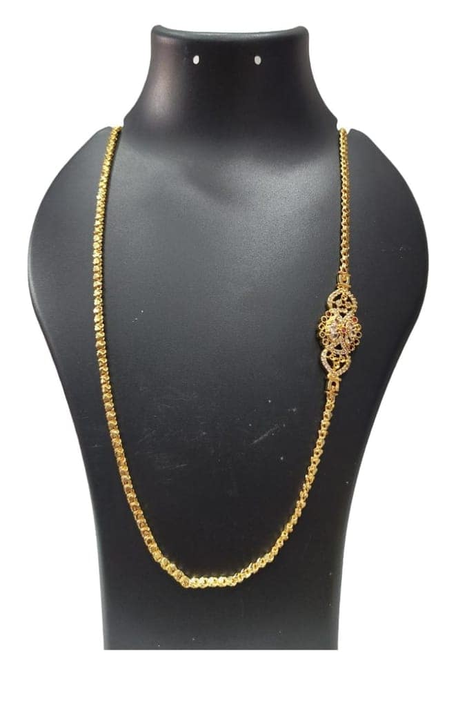Buy Traditional Gold Plated Long Necklace Online at Best Price view 2