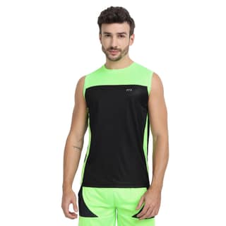 FTX Men Colorblock Round Neck Sleeveless Tshirt