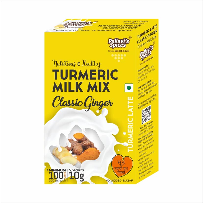 Pallavi's Spices Classic Ginger - Turmeric Milk Mix, 50 gm