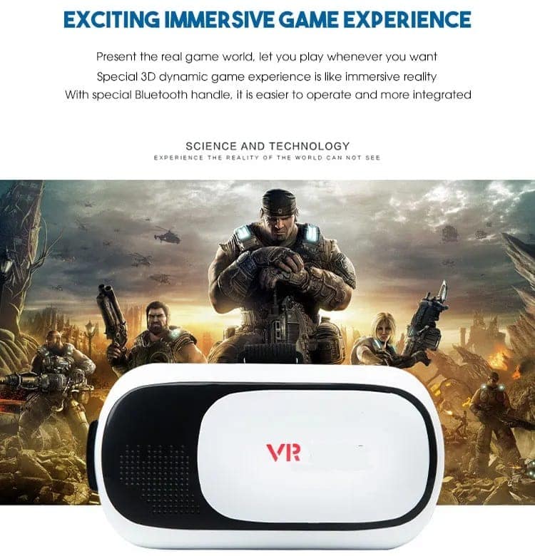 AUSHA Smartphone VR Headset | 3D & 360° Virtual Reality Glasses with Adjustable Fit view 5