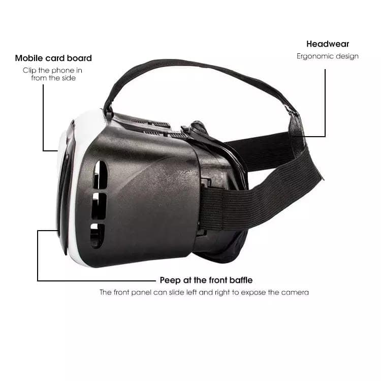 AUSHA Smartphone VR Headset | 3D & 360° Virtual Reality Glasses with Adjustable Fit view 6